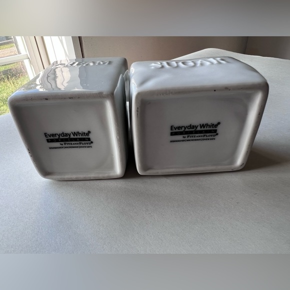 Fitz and Floyd Sugar Bowl and Creamer Everyday White Porcelain - Picture 3 of 6